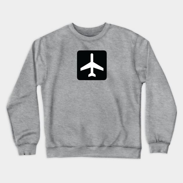 Airport Road Sign Symbol Crewneck Sweatshirt by Vidision Avgeek